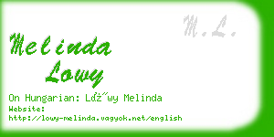 melinda lowy business card